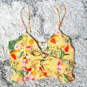 Harmony and Havoc floral crop tank top